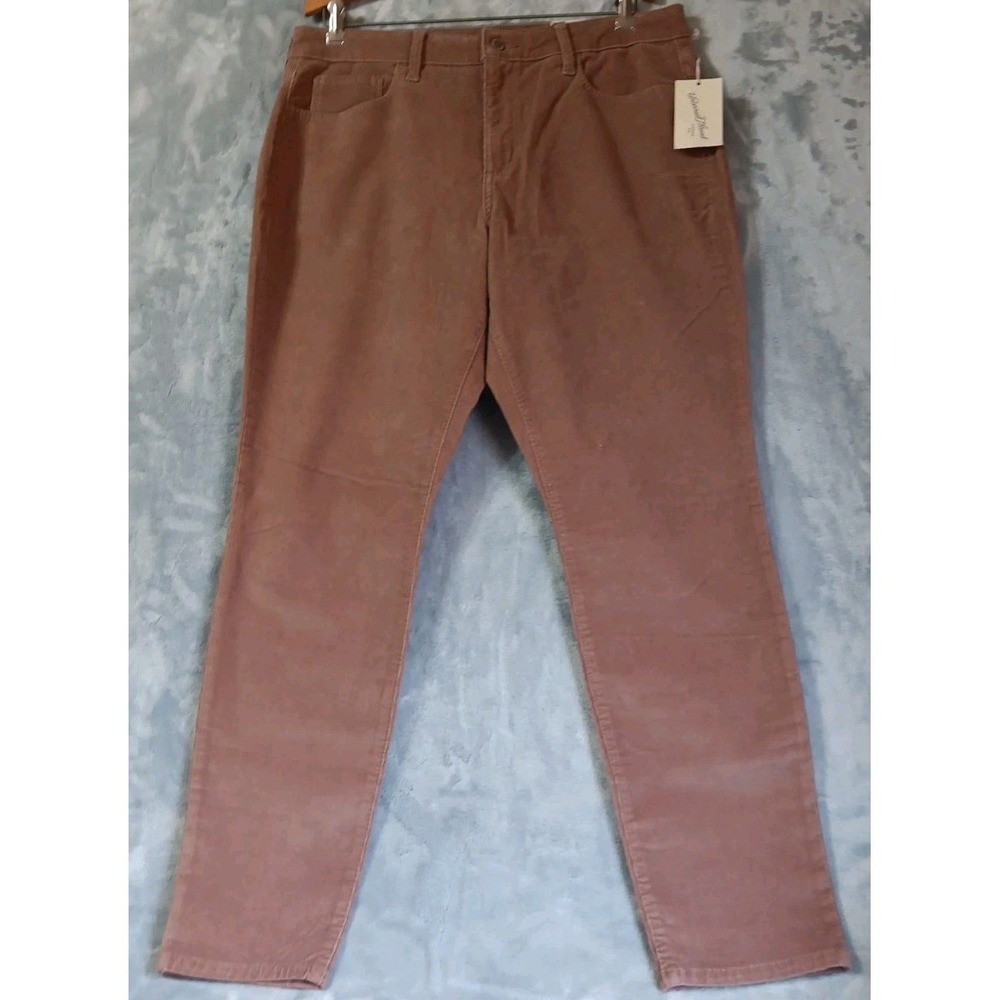 Universal Thread Womens Corduroy Skinny Pants 14 Dusty‎ Pink Mauve 34x28"